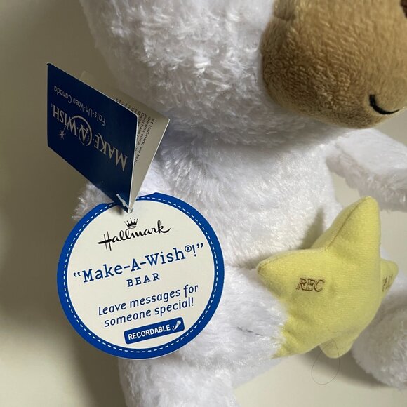 Hallmark “Make-A-Wish” Recordable Plush Bear - Picture 5 of 13
